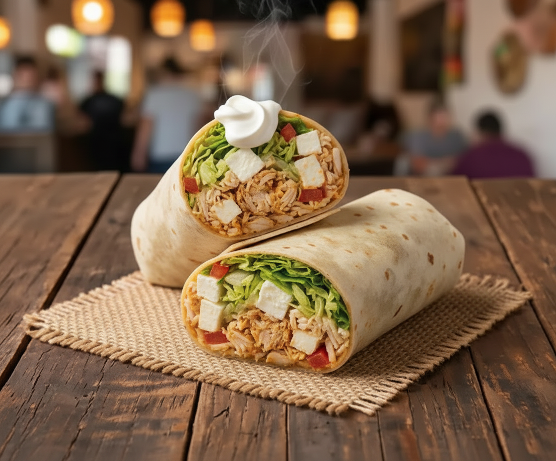 Burrito Básico Frango Desfiado