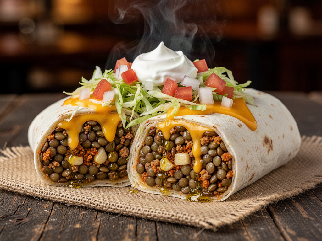 Burrito Básico Lentilha Luisiana (Vegetariano)